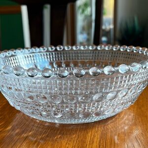 Unlisted Clear Textured Glass Bowl